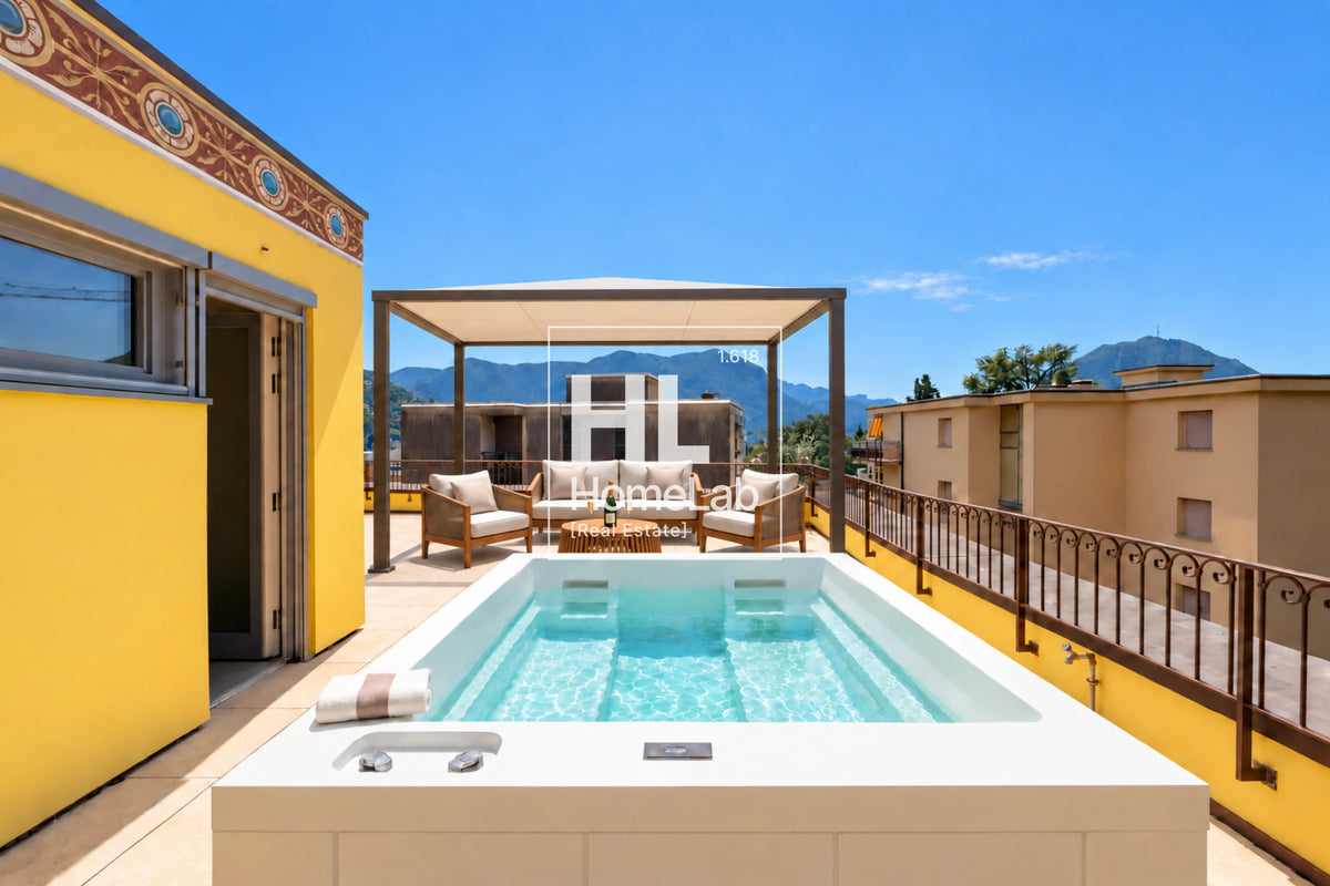 HISTORIC RENOVATED VILLA WITH PANORAMIC TERRACE IN LUGANO