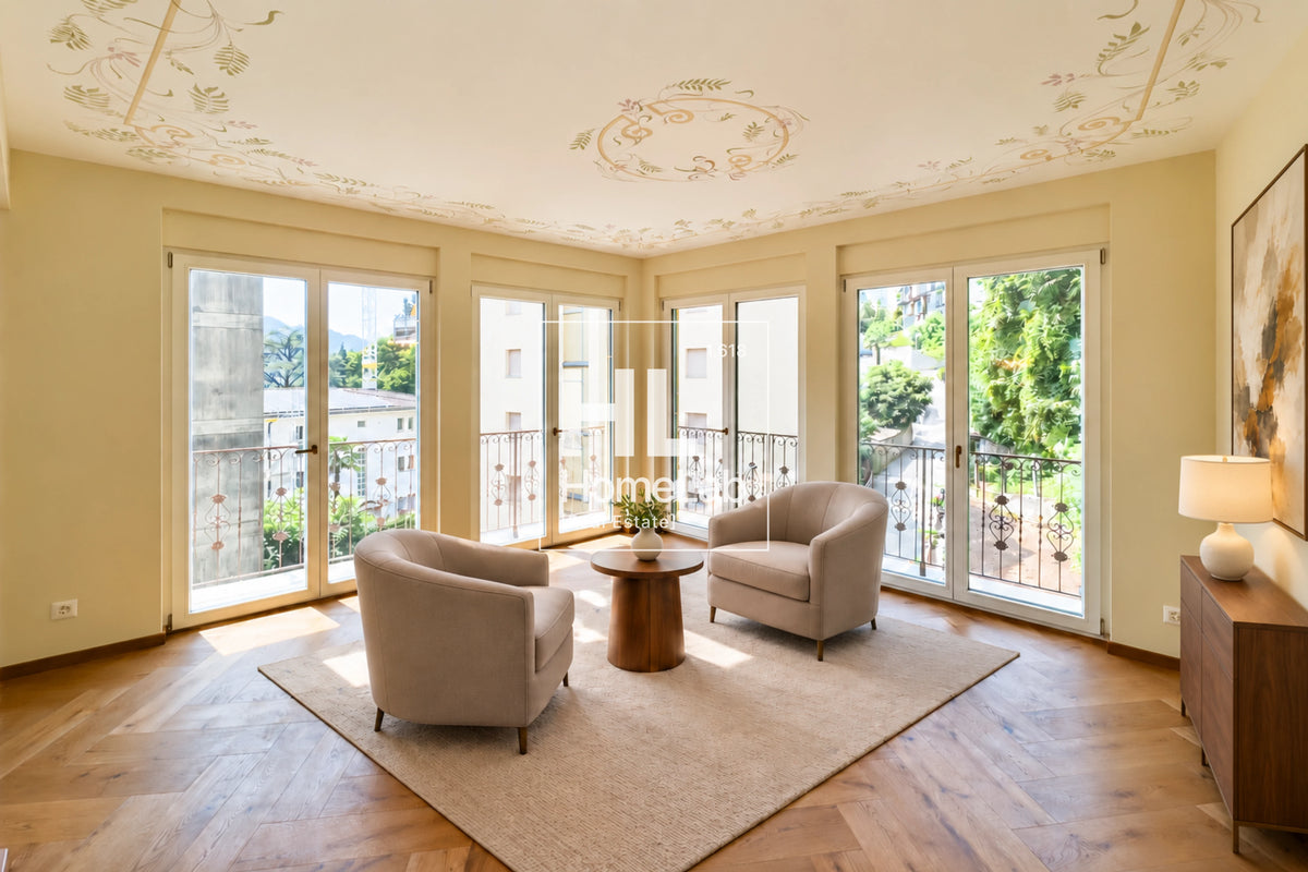 HISTORIC RENOVATED VILLA WITH PANORAMIC TERRACE IN LUGANO